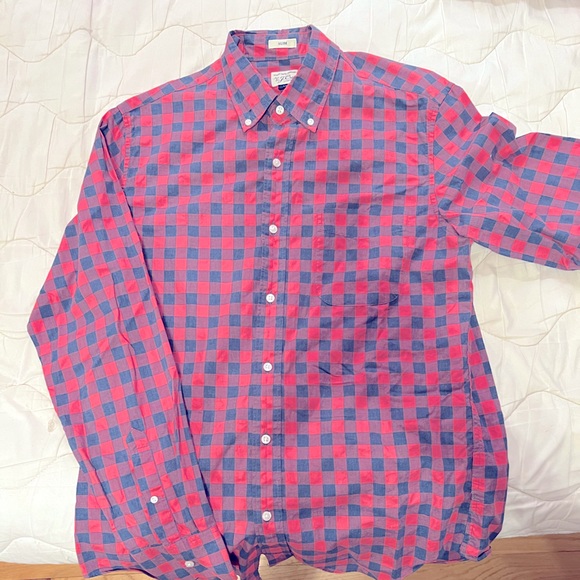 J. Crew Slim-Fit Secret Wash Stretch Button-down Long Sleeve Shirt S - Picture 1 of 4